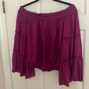 Free Spirit Off-The-Shoulder Bell Sleeve Blouse